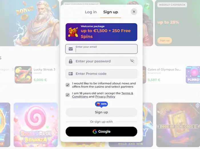 Nomaspin Login reg